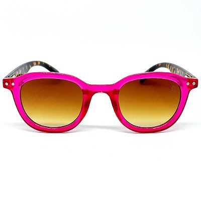 ÓCULOS DE SOL FLY - ROSA COM HASTE ANIMAL PRINT