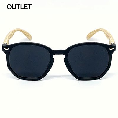 ÓCULOS IPANEMA WOOD PRETO FOSCO OUTLET (Pequenas Avarias)
