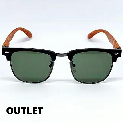 ÓCULOS FRESNO WOOD VERDE COM HASTE MARROM OUTLET (Pequenas Avarias)