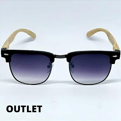 ÓCULOS FRESNO WOOD PRETO DEGRADÊ COM HASTE CLARA OUTLET (Pequenas Avarias)