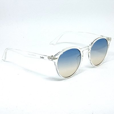ÓCULOS DE SOL IBIZA - TRANSPARENTE COM AZUL DEGRADÊ