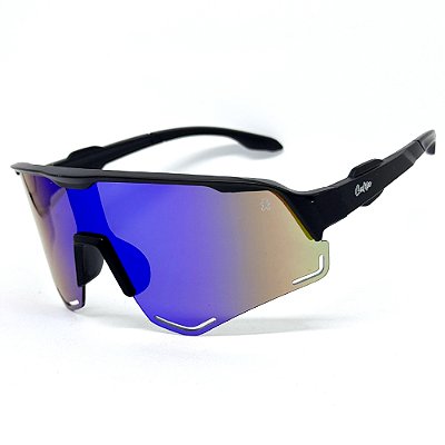 ÓCULOS DE SOL ESPORTIVO STORM - PRETO FOSCO COM CAMALEÃO
