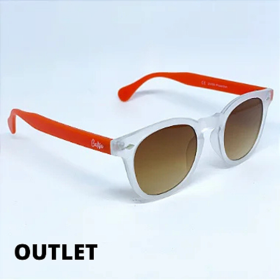ÓCULOS TORONTO TRANSPARENTE COM HASTE LARANJA OUTLET (Pequenas Avarias)
