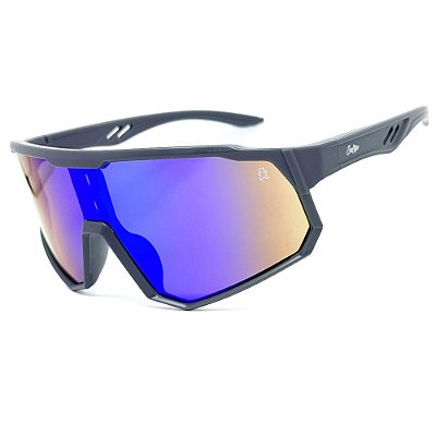 Óculos de Sol Esportivo Jet 2.0 - Cinza c/ Camaleão