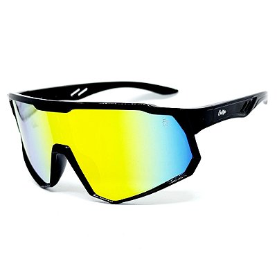 Óculos de Sol Esportivo Jet 2.0 - Preto c/ Laranja