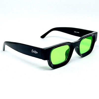 ÓCULOS DE SOL DETROIT - PRETO COM LENTE VERDE
