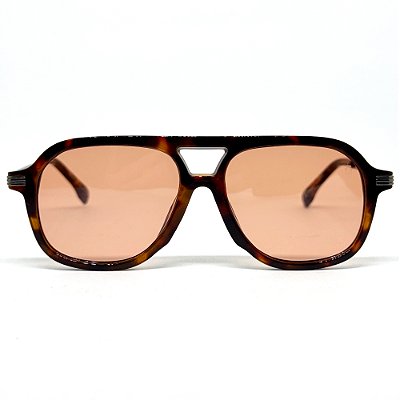 ÓCULOS DE SOL AVIADOR MÔNACO - TARTARUGA COM ROSA