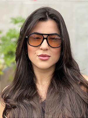 ÓCULOS DE SOL AVIADOR MÔNACO - PRETO COM ROSE