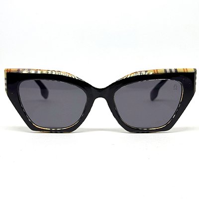 ÓCULOS DE SOL JULY - PRETO COM XADREZ