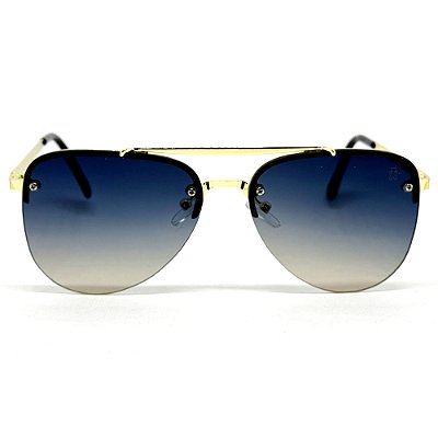 ÓCULOS DE SOL AVIADOR HOLY - PRETO DEGRADÊ COM DOURADO