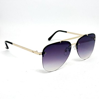 ÓCULOS DE SOL AVIADOR HOLY - FUMÊ DEGRADÊ COM DOURADO