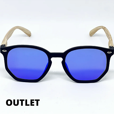 ÓCULOS IPANEMA WOOD AZUL ESPELHADO - OUTLET (Pequenas Avarias)