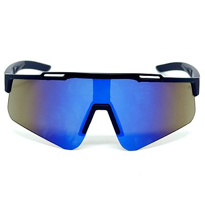 ÓCULOS DE SOL ESPORTIVO FLOW - AZUL MARINHO COM AZUL ESPELHADO