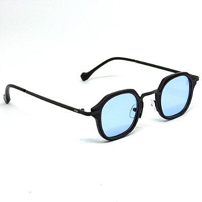 ÓCULOS DE SOL CALIFÓRNIA - PRETO COM AZUL CLEAR