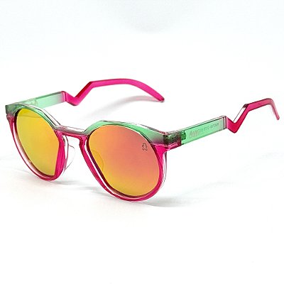ÓCULOS DE SOL POLARIZADO BROKE - ROSA COM VERDE