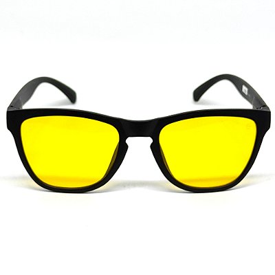 ÓCULOS DE SOL ESPORTIVO POLARIZADO ZOOM - PRETO COM LENTE AMARELA