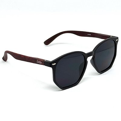 ÓCULOS DE SOL IPANEMA WOOD - PRETO COM HASTE ESCURA