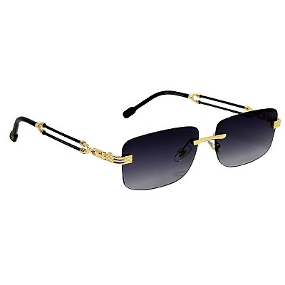 ÓCULOS DE SOL ROYAL -  PRETO DEGRADÊ COM DOURADO