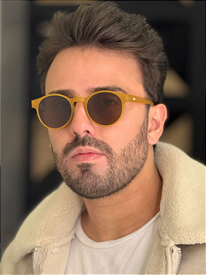 Óculos de Sol Round - Caramelo