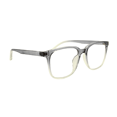 Óculos Quadrado Ely - Cinza e Cristal (Anti Blue)