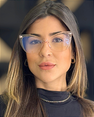 Óculos Gatinho Lays - Rosa Cristal (Anti Blue)