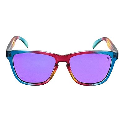 ÓCULOS DE SOL ESPORTIVO POLARIZADO ZOOM - ROXO COM COLORIDO