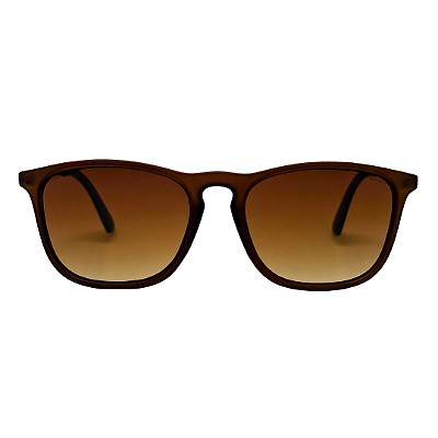 Óculos de Sol Quadrado Box - Marrom Degradê