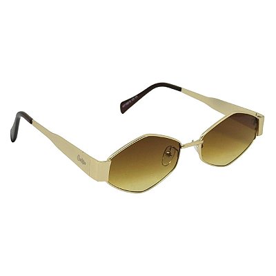 ÓCULOS DE SOL RETRÔ EVA - MARROM DEGRADÊ COM DOURADO