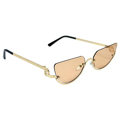 Óculos de Sol Gatinho Angel - Rosê c/ Dourado