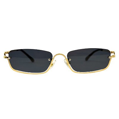 Óculos de Sol Retangular Edge - Preto