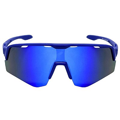 ÓCULOS DE SOL ESPORTIVO VEX - AZUL ESCURO ESPELHADO