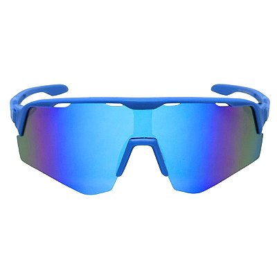 ÓCULOS DE SOL ESPORTIVO VEX - AZUL BEBÊ ESPELHADO