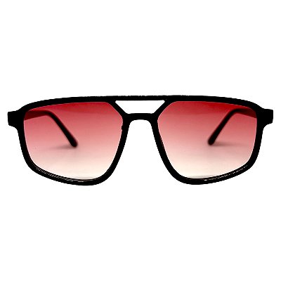 Óculos de Sol Aviador Urban - Preto c/ Rosa Degradê