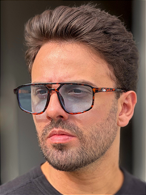 Óculos de Sol Aviador Urban - Animal Print c/ Azul