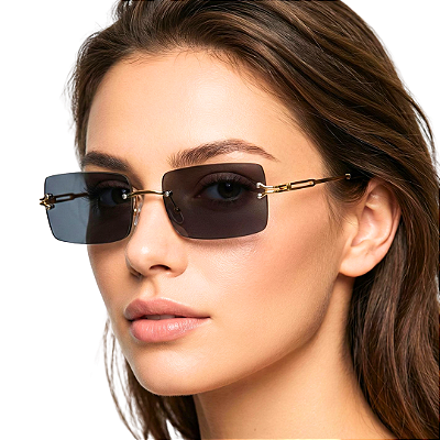 ÓCULOS DE SOL TEXAS - PRETO COM DOURADO