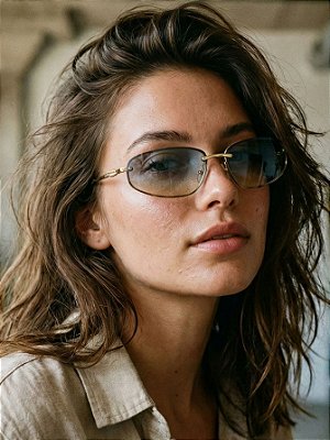 Óculos de Sol Diva - Azul C/ Amarelo Degrade