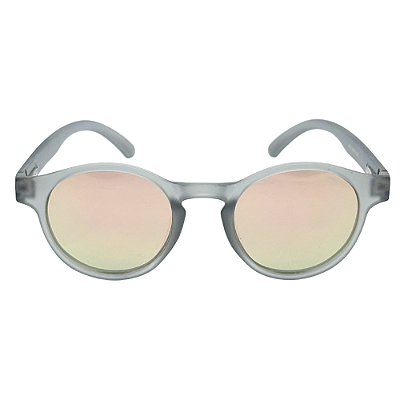 ÓCULOS DE SOL POLARIZADO CANCÚN - CINZA COM ROSE ESPELHADO