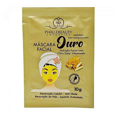 Mascara Facial Ouro Sachê - Phallebeauty