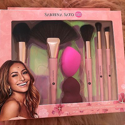 Kit Pincel Com Esponja Para Maquiagem - Sabrina Sato