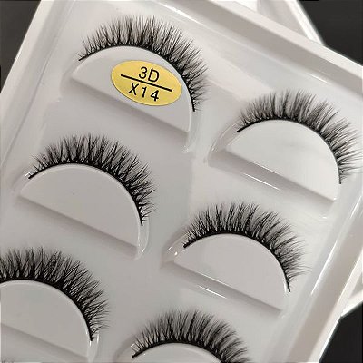 Cartela De Cílios Postiços 5 Pares X14