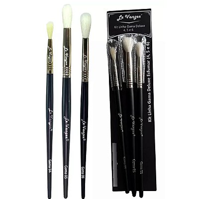 Kit Com 3 Pinceis Para esfumar Gama Deluxe  - Le Vangee