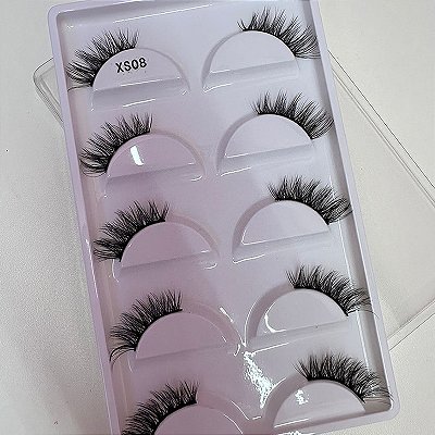 Cartela De Cilios Postiços De Canto 5Pares XS08