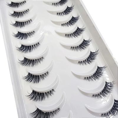 Cartela de Cilios Postiços 10 Pares  3D 04