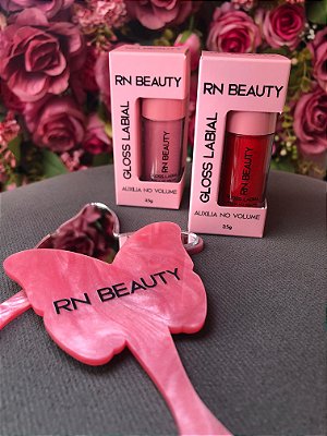 Combo 2 Glosses RN Beauty (Bela + Rose) + Mini Espelho