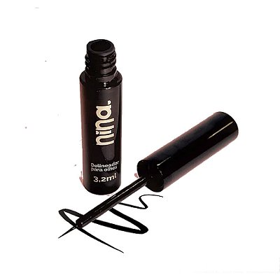 Delineador Liquido Para Olhos Carbon Black - Nina Makeup