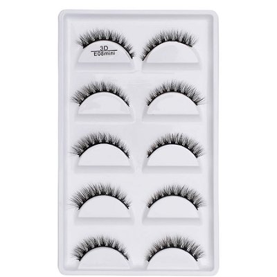 Cilios Postiços E08 Mini 5 Pares