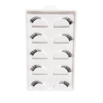 Cartela de Cilios Postiços 5 Pares Cantinho 3D 04