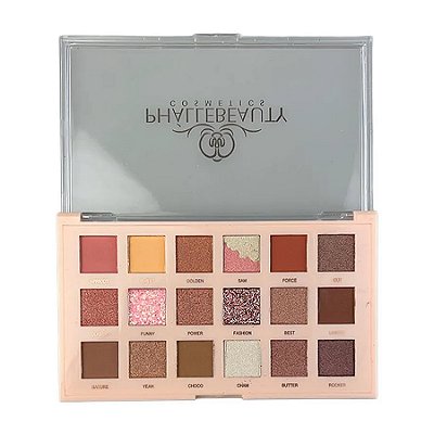 Paleta De Sombras 18 Cores 18g - Phallebeauty
