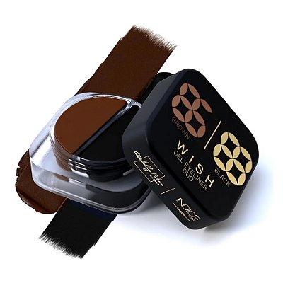 Delineador Gel Eyeliner Duo Á Prova D`Água Marrom/Preto - Michelly Palma