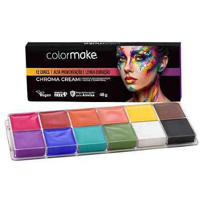 Paleta Chroma Cream 12 Cores - ColorMake